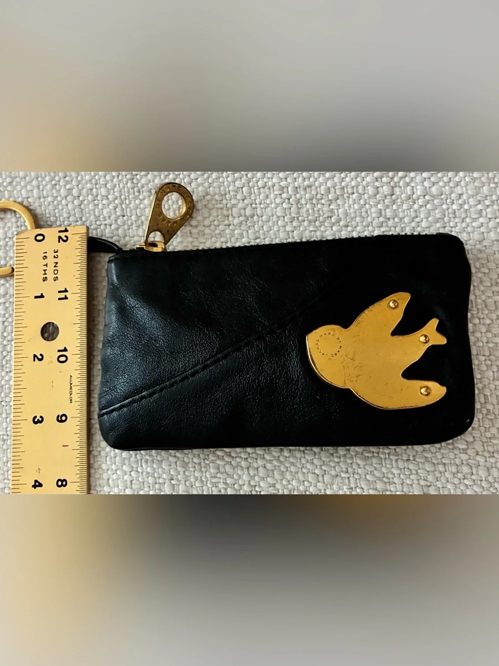 Marc by Marc Jacobs EUC Vintage black leather coin pouch w/ key ring